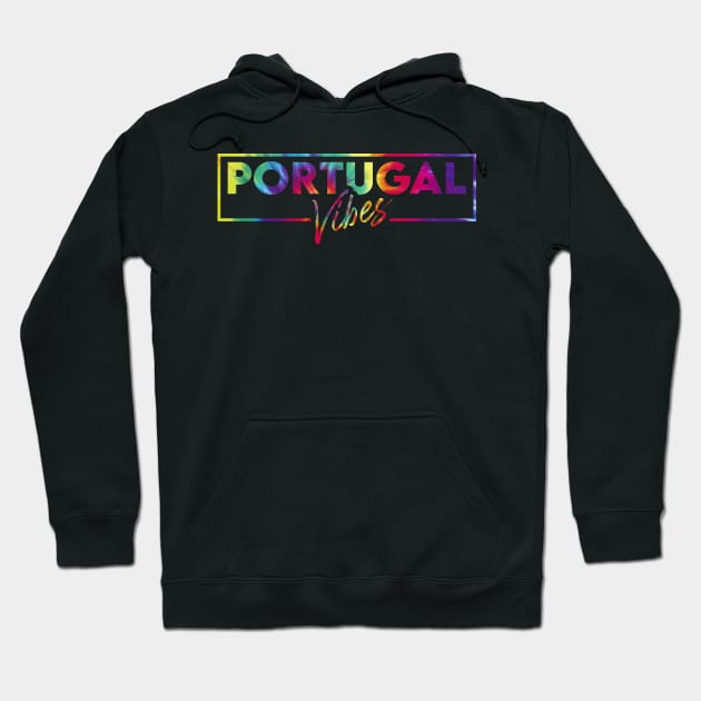 Portugal vacay vibes tie dye art Hoodie by SerenityByAlex